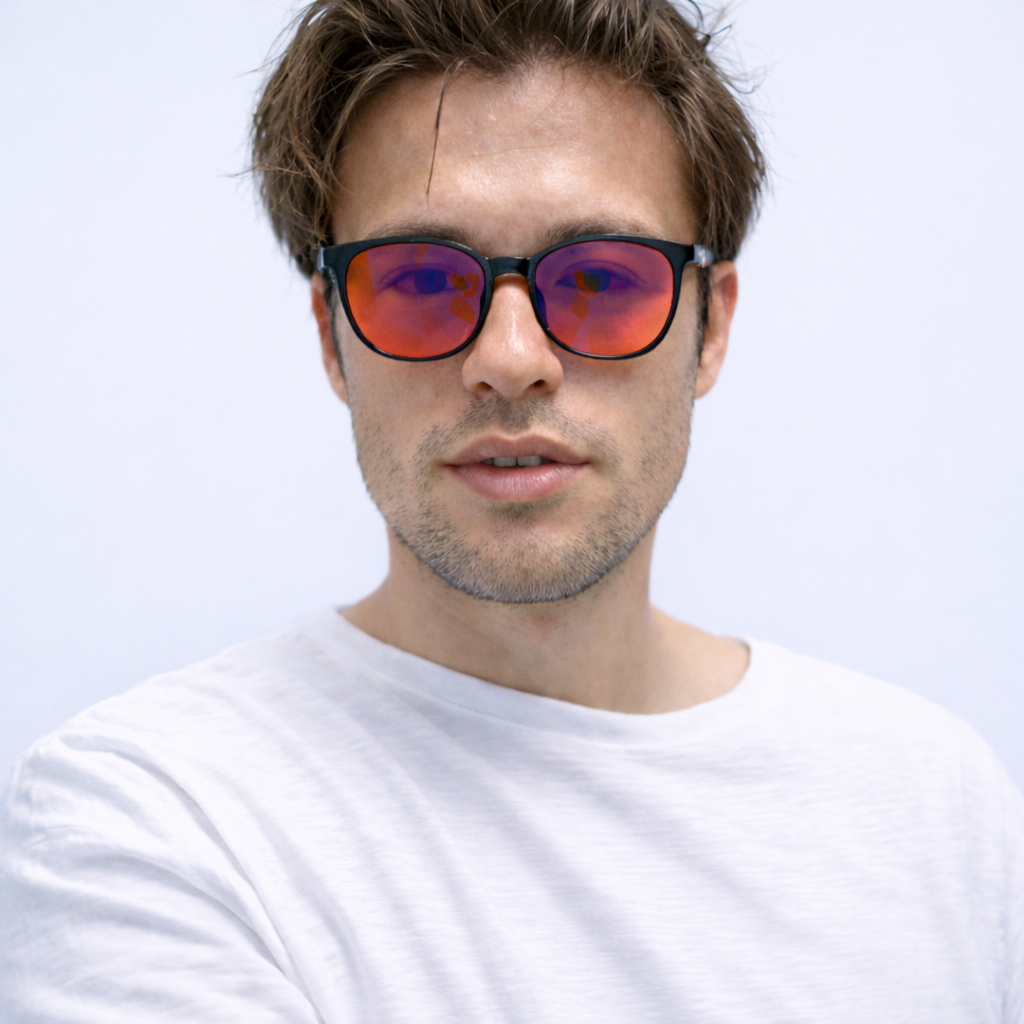 Blåtlys blokerende briller